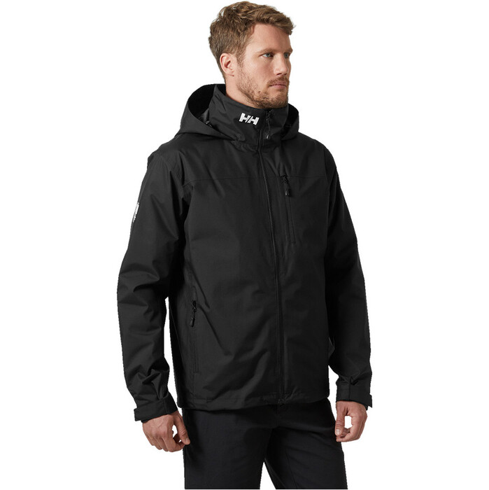 2024 Helly Hansen Mens Crew Hooded Midlayer Sailing Jacket 2.0 34442 - Black